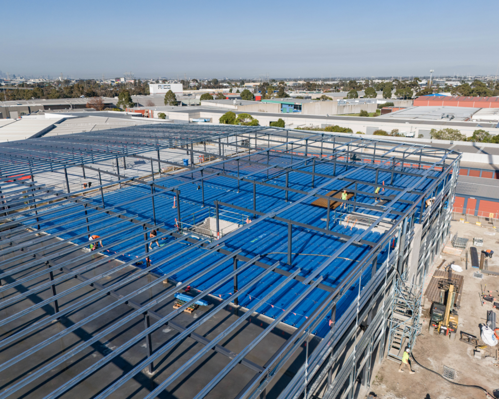 Fielders SlimDek 210® for National Storage Tullamarine aerial shot 