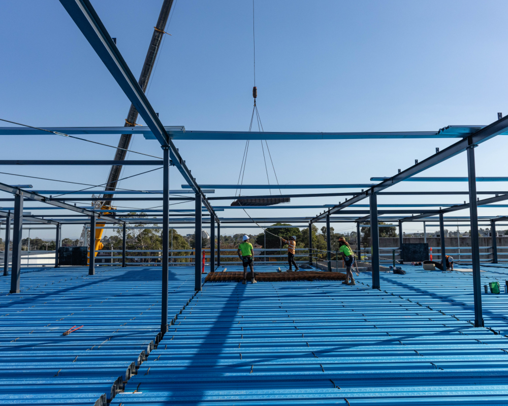 Fielders ARAMAX® large span roofing used in remote sports hub for durability and impact.