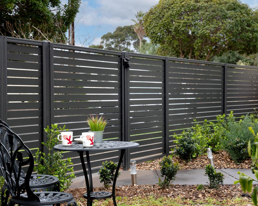 Fielders Slat Screening used as fencing on an Australian home