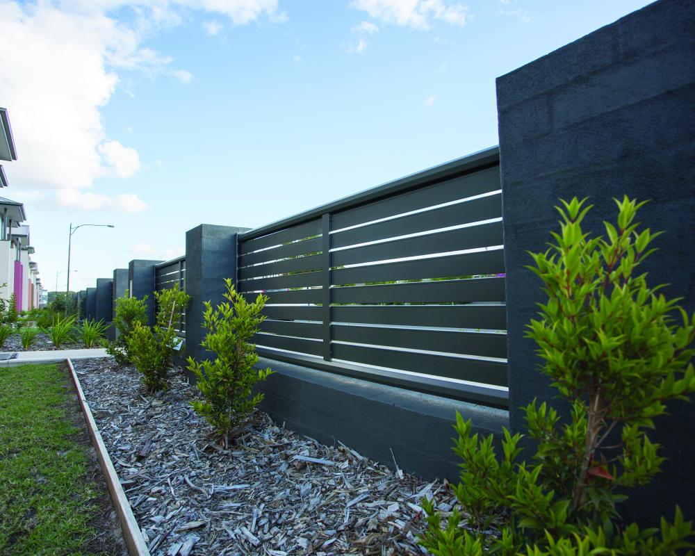 Fielders Slat Screening used as fencing on an Australian home