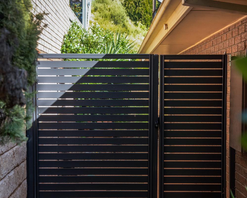 Fielders Slat Screening used as fencing on an Australian home