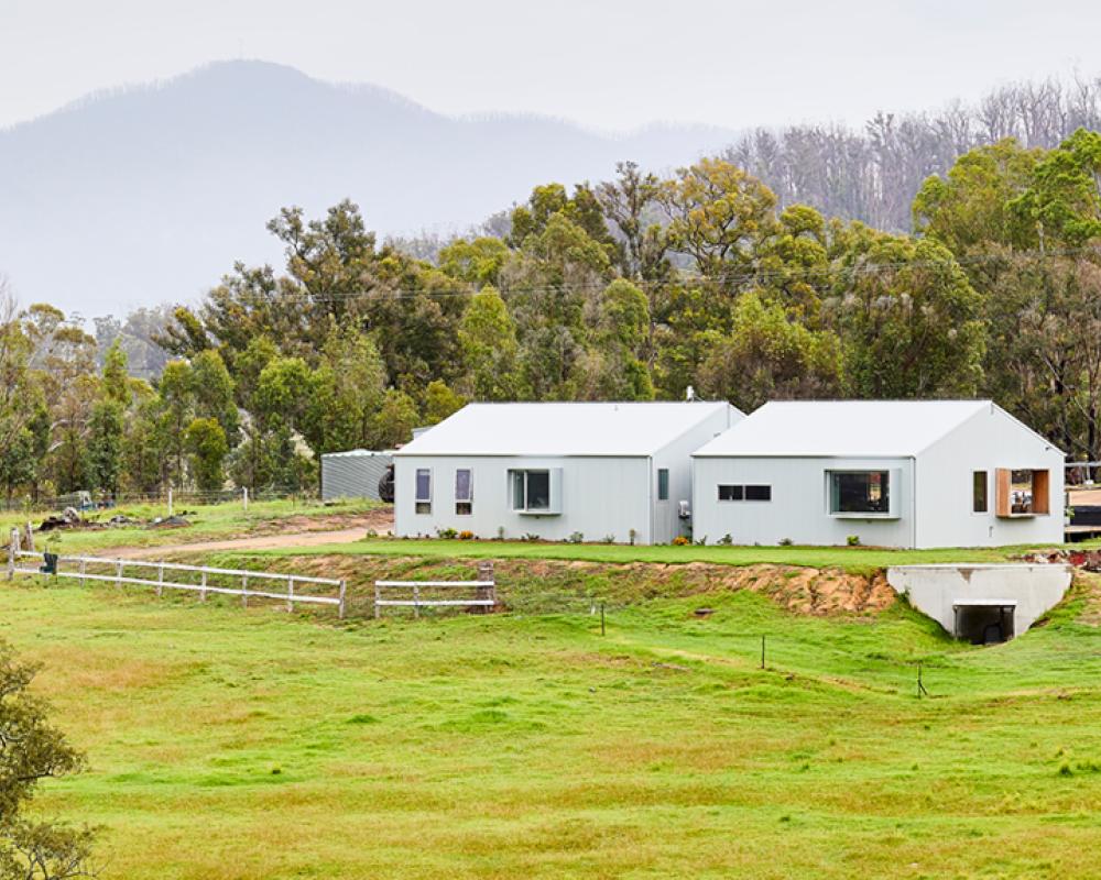 Rural home featuring light COLORBOND® steel roof colour that suits open landscapes and supports thermal performance