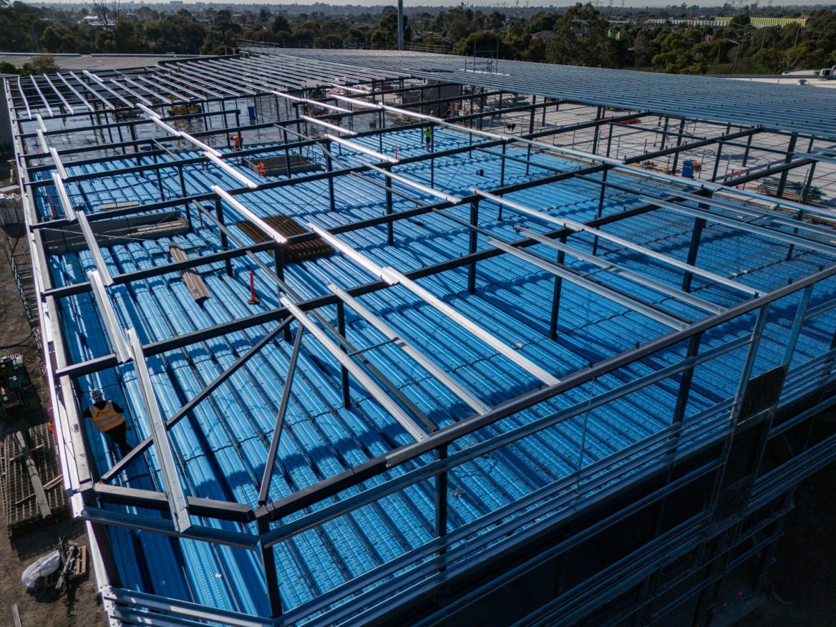 Fielders SlimDek 210® for National Storage Tullamarine aerial shot 