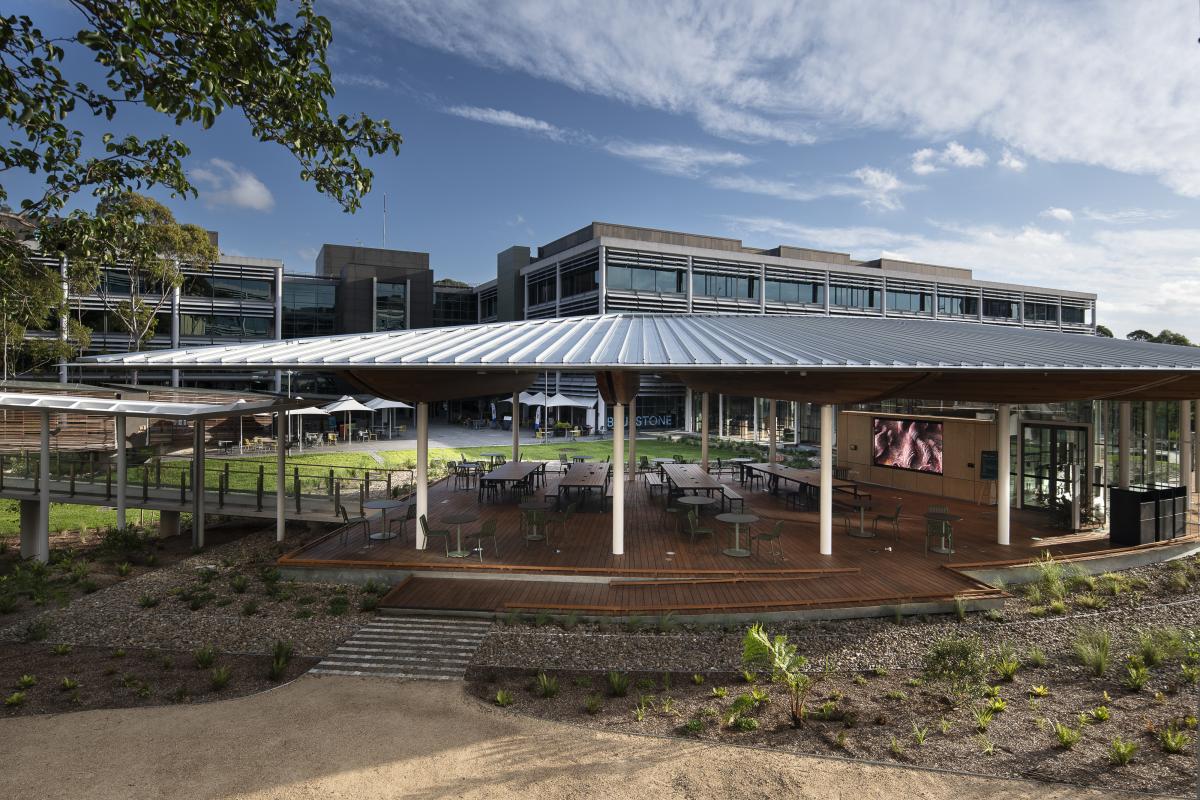 O Pavillion Optus Campus with Fielders Freeform used on their entire roof 