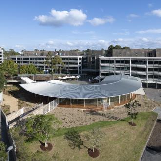 O Pavillion Optus Campus with Fielders Freeform used on their entire roof