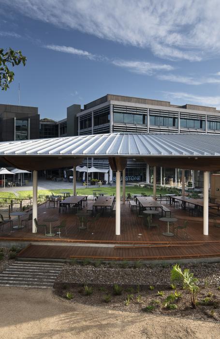 O Pavillion Optus Campus with Fielders Freeform used on their entire roof