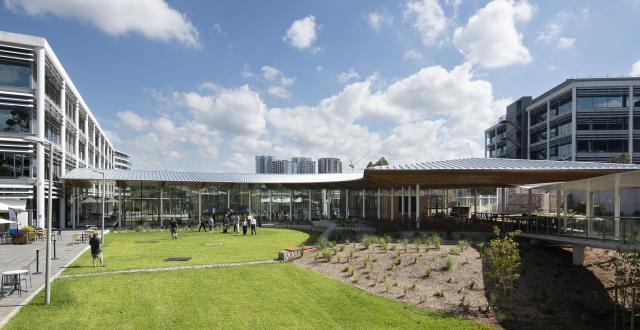 O Pavillion Optus Campus with Fielders Freeform used on their entire roof