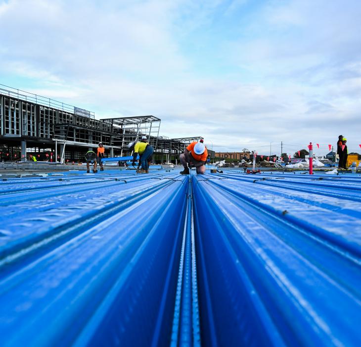 Close up of SlimDek210 from ground level