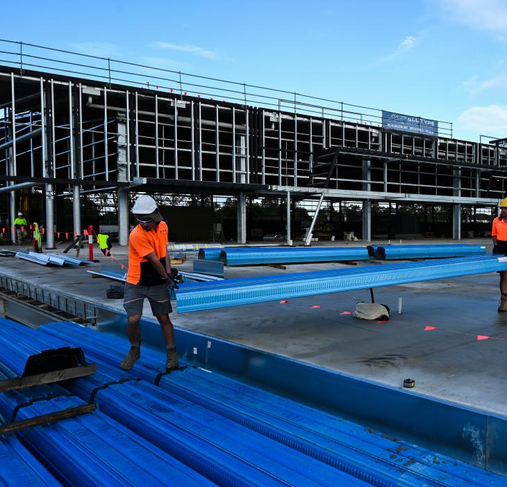 Onsite installing SlimDek