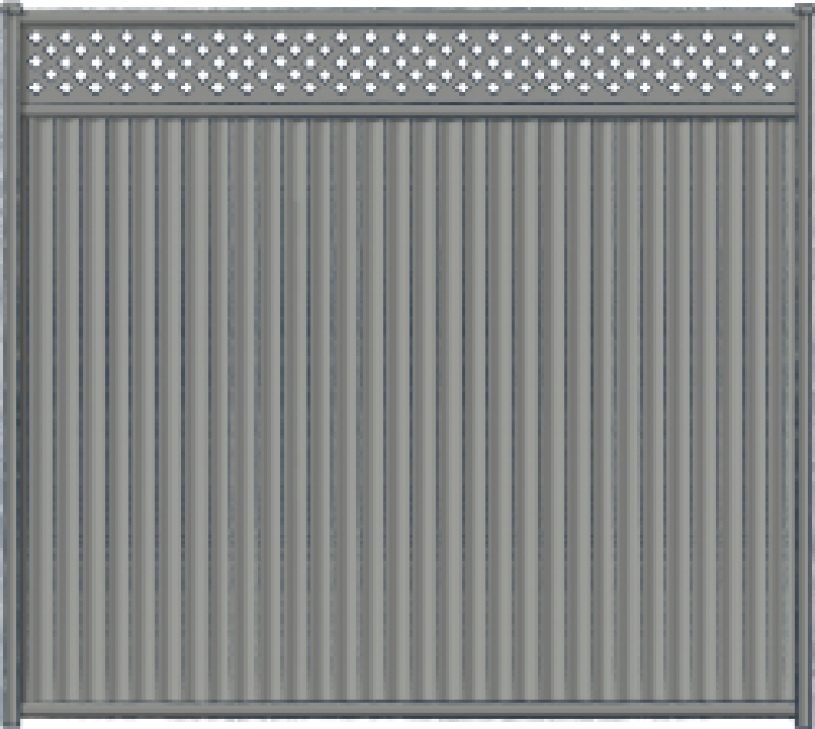 S-Rib™ Fencing with Lattice Panel Topper