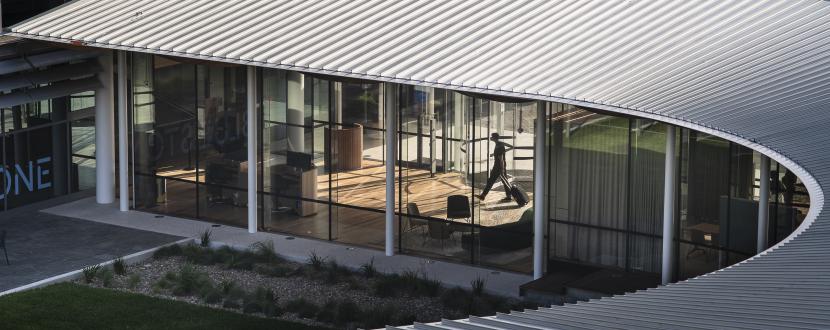 O Pavillion Optus Campus with Fielders Freeform used on their entire roof