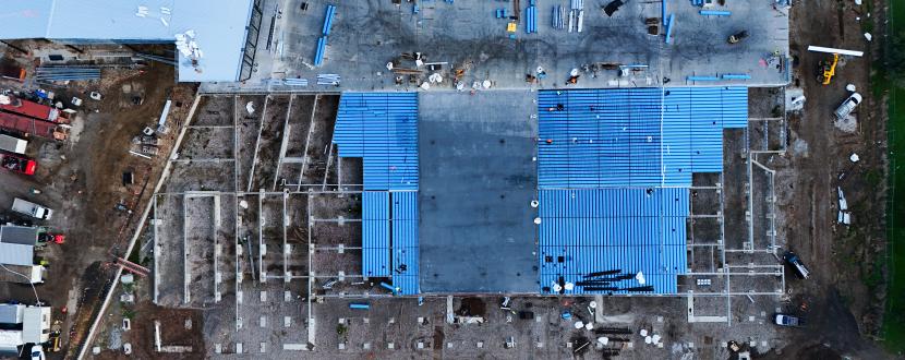 Overhead shot of the decking at Strathpine SlimDek project